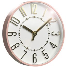 Westclox 33215BG 10-Inch Blush and Gold Wall Clock