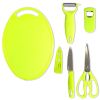 5 Piece Sunshine Lime Green Kitchen Accessories Set  (ToolUSA: PK1007-5-YX)