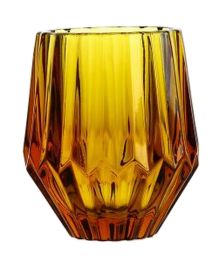 Old Fashioned Embossed Wine Glass Juice Glass Water Glass Cup Yellow