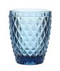 Vintage Embossed Wine Glass Juice Glass Water Glass Cup Blue
