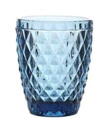 Vintage Embossed Wine Glass Juice Glass Water Glass Cup Blue