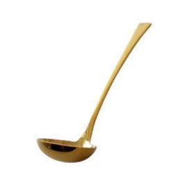 Stainless Steel Long Handle Soup Spoon Scoop Kitchen Cooking Tool Gold