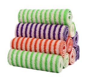 [Stripe] Set of 10 Kitchen Dish Towels Dish Cloths Absorbent Kitchen Towels