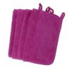 [Purple] Set of 5 Coral Velvet Kitchen Dish Towels Dish Cloths Absorbent Towels