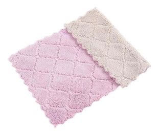 [G] Set of 5 Coral Velvet Kitchen Dish Towels Dish Cloths Absorbent Towels