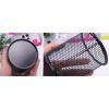 Circle Mini Trash Can Office/Home Clutter Storage Table Pen Pot-Black