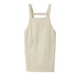 Khaki Cotton Home Kitchen Apron Coffee Shop Waiter Fashionable Waterproof Apron