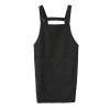 Black Cotton Home Kitchen Apron Coffee Shop Waiter Fashionable Waterproof Apron