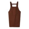 Brown Cotton Home Kitchen Apron Coffee Shop Waiter Fashionable Waterproof Apron