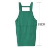 Green Cotton Home Kitchen Apron Coffee Shop Waiter Fashionable Waterproof Apron