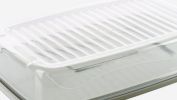 Set of 2 Egg Tray Egg Holder Egg Container Vegetable Storage Box Plastic,A