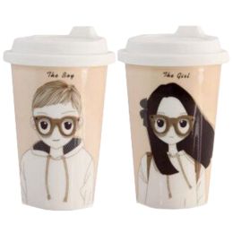 Creative Couple Milk Cup Breakfast Cup Mug Cup Coffee Cup Love Couple 2PCS