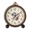 Elegant Silent Round Alarm Clocks Living Room Alarm Clock Desk Clock, G