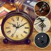 Elegant Silent Round Alarm Clocks Living Room Alarm Clock Desk Clock, G