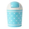 2PCS Cute Mini Trash Can Bin Desk Wastebasket with Lid for Home/Office, Blue