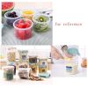Set of 2 Food Storage Containers Seal Pots Plastic Storage Jars, 800ml, PINK