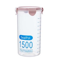 2 pieces Food Storage Containers Milk Powder Containers Jars, PINK, 1500ml