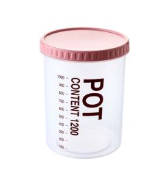 Set of 2 Food Storage Containers Cereals Savers Containers, 1200ml, PINK
