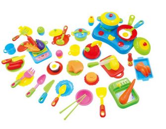 Pretend Play Kitchen Kits Cooking Set for Kids 60 Pcs