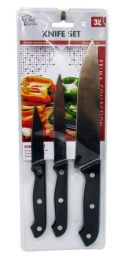 3-Piece Kitchen Knife Set Case Pack 48