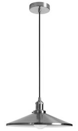 Dainolite Single Pendant Satin Chrome 14"W