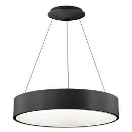 Dainolite Home Indoor Decorative 36 Watt LED Pendant - 24" Diameter Black