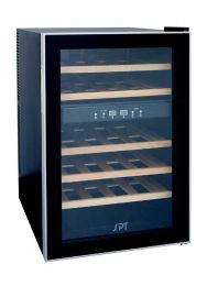 Sunpentown 24-bottle Dual-Zone Thermo-Electric Wine Cooler w/Wooden Shelves